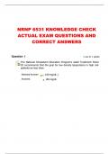 NRNP 6531 KNOWLEDGE CHECK  ACTUAL EXAM QUESTIONS AND  CORRECT ANSWERS 