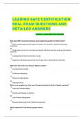 LEADING SAFE CERTIFICATION  REAL EXAM QUESTIONS AND  DETAILED ANSWERS