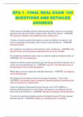 RPA 1 - FINAL REAL EXAM 100  QUESTIONS AND DETAILED  ANSWERS