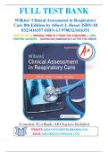 Test Bank for Wilkins' Clinical Assessment in Respiratory Care 8th Edition by Albert J. Heuer 9780323416351 | Complete Guide A+
