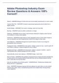 Adobe Photoshop Industry Exam Review Questions & Answers 100&percnt; Correct&excl;&excl;