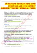 ATI MEDSURG 2 NUR 265 REAL EXAM  QUESTIONS AND 100% CORRECT  ANSWERS | VERIFIED | GRADED A+ PASS!!.