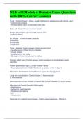 NUR 613 Module 6 Diabetes Exam Questions with 100&percnt; Correct Answers 