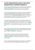 ATI-RN FUNDAMENTALS EXAM A 2023&sol;2024 60QUESTIONS & ANSWERS GRADED A&plus;