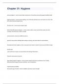 Chapter 31 Hygiene questions and answers graded A+ 2023/2024