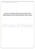 ATI Care of Children Online Practice 2019 B with  NGN Questions And Verified Answers 100&percnt; Correct 