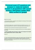 Proctored exam ATI questions and answers for maternal newborn version 2 &vert; all questions with correct answers 100&percnt;&vert;latest update 2023-2024&vert; verified A&plus; graded