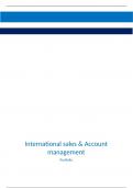 Case uitwerking International Sales & Accountmanagement (OE151A) 