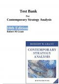 Test Bank For Contemporary Strategy Analysis 10th Edition by Robert M Grant