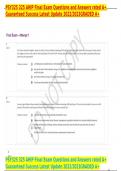 PSY325 325 AHIP Final Exam Questions and Answers rated A&plus; Guaranteed Success Latest Update 2022&sol;2023GRADED A&plus;