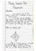 Moving Charges And Magnetism: Class 12 Physics Handwritten Notes