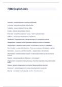 RBS English Adv   Exam   question  and answers  Rated A&plus;