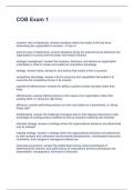 COB Exam 1  QUESTIONS WITH SOLUTIONS