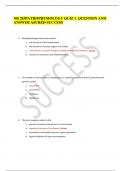 NR 283PATHOPHYSIOLOGY QUIZ 1 QUESTION AND ANSWER ASURED SUCCESS