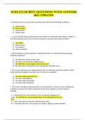 NURS 3 FINAL EXAM BEST QUESTIONS WITH ANSWERS 