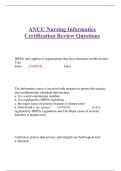 ANCC Nursing Informatics Certification Review Questions