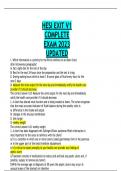 HESI EXIT V1 COMPLETE EXAM 2023 UPDATED