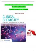TEST BANK for Clinical Chemistry Principles, Techniques, and Correlations 9th Edition by Michael L. Bishop, Edward P. Fody | Verified Chapter's 1 - 31 | Complete Newest Version