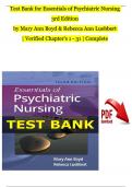 TEST BANK For Essentials of Psychiatric Nursing&comma; 3rd Edition by Mary Ann Boyd & Rebecca Ann Luebbert &vert; Verified Chapter's 1 - 31 &vert; Complete Newest Version