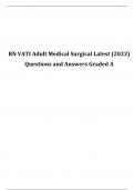 RN VATI Adult Medical Surgical Latest (2023) Questions and Answers Graded A