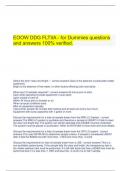 EOOW DDG FLTIIA - for Dummies questions and answers 100&percnt; verified&period;