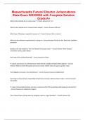 Massachusetts Funeral Director Jurisprudence State Exam 2023&sol;2024 with Complete Solution Grade A&plus;