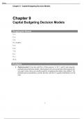 Capital Budgeting Decision Models