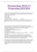 Pharmacology HESI V2 Preparation 2023/2024