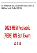 Hesi Pediatric &lpar;PEDS&rpar; REAL Exit Exam Version 1 and 2 &lpar;V1 & V2&rpar; - All Q&A &lpar;Brand New&rpar; A&plus; TB w&sol;Pics 2023 - 2024 2023 HESI Pediatric &lpar;PEDS&rpar; RN Exit Exam&colon; V1 & V2