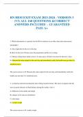 RN HESI EXIT EXAM 2023-2024 - VERSION 3 &lpar;V3&rpar; ALL 160 QUESTIONS &CORRECT ANSWERS INCLUDED - GUARANTEED PASS A&plus;