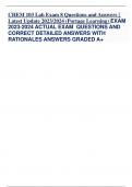 CHEM 103 Lab Exam 8 Questions and Answers &vert; Latest Update 2023&sol;2024 &lpar;Portage Learning&rpar; EXAM 2023-2024 ACTUAL EXAM QUESTIONS AND CORRECT DETAILED ANSWERS WITH RATIONALES ANSWERS GRADED A&plus;