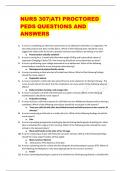 NURS 307&vert;ATI PROCTORED PEDS QUESTIONS AND  ANSWERS