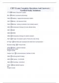 CHT Exam Complete Questions And Answers &vert; Verified Study Solutions