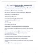 CPFT&sol;RPFT Questions And Answers With Verified Tests