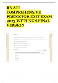 RN ATI  COMPREHENSIVE  PREDICTOR EXIT EXAM  2023 WITH NGN FINAL  VERSION