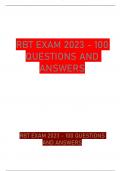 RBT EXAM 2023 - 100 QUESTIONS AND ANSWERS.pdf