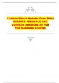 I Human Marvin Webster Case Study EXPERTS FEEDBACK AND CORRECT ANSWERS AS PER THE MARKING SCHEME