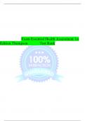 Exam Essential Health Assessment 1st Edition Thompson Test Bank Chapter 1&colon; Understanding Health Assessment 1&period; The World Health Organization &lpar;WHO&rpar; established a global strategy called &horbar;Health for All&period;&Verbar; The goal for this strategy is&colon; 1&period; All individuals to g
