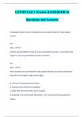 LETRS Unit 3 Session 4 (GRADED A) Questions and Answers