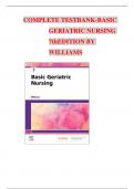 COMPLETE TESTBANK-BASIC GERIATRIC NURSING 7th EDITION BY WILLIAMS
