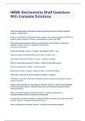 NBME Biochemistry Shelf Questions With Complete Solutions&period;