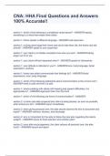 CNA&colon; HHA Final Questions and Answers 100&percnt; Accurate&excl;&excl;