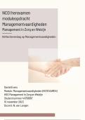 NCOI Herexamen Managementvaardigheden in Zorg en Welzijn - Reflectieverslag op Managementvaardigheden -Nieuw nov 2023 - Geslaagd cijfer 8  