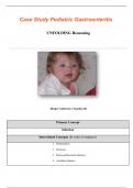 Case Study Pediatric Gastroenteritis, UNFOLDING Reasoning, Harper Anderson, 5 months old, (Latest 2024) Correct Study Guide, Download to Score A
