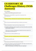 US HISTORY All Challenges History &lpar;With Answers&rpar;