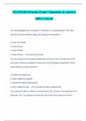 NCLEX-RN Practice Exam 1 Questions & Answers 100% Correct