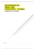 TLI4801 - Techniques in Trial and Litigation Assignment 02 816946