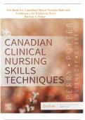TEST BANK for Canadian Clinical Nursing Skills and Techniques 1st Edition Perry Griffin, Potter Patricia |complete guide |graded A+