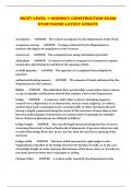 NICET LEVEL 1 HIGHWAY CONSTRUCTION EXAM STUDYGUIDE LATEST UPDATE