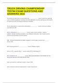TRUCK DRIVING CHAMPIONSHIP TEST&num;4 EXAM QUESTIONS AND ANSWERS 2024&period;